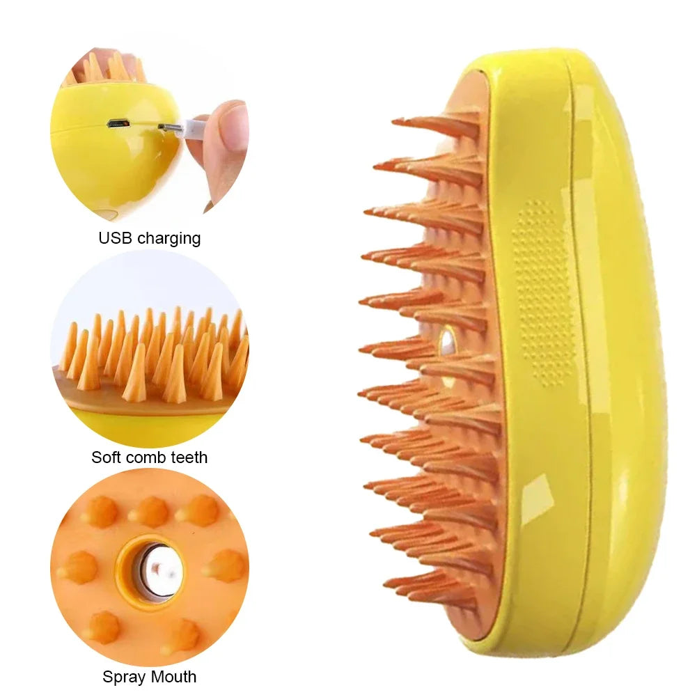3-in-1 Pet Steam Massage Brush
